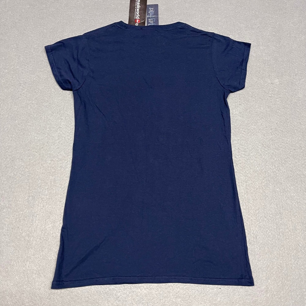 Harry Potter Shirt Girls Large Navy Blue Hogwarts School Of Witchcraft Crest - Picture 6 of 10